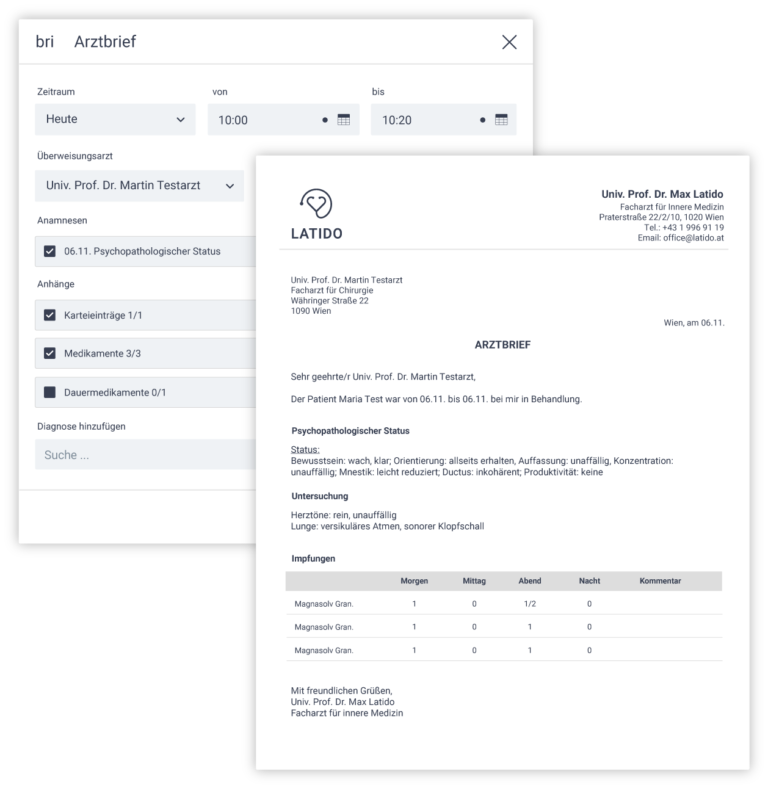 Integrierte Patientenkartei In Der Arztsoftware | Latido