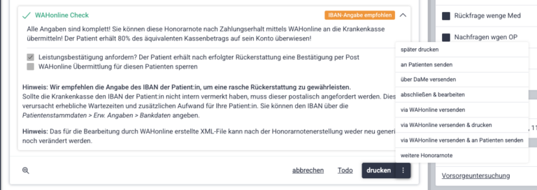 WAHonline Einreichung LATIDO